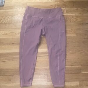 Mauve High-Waist Workout Leggings